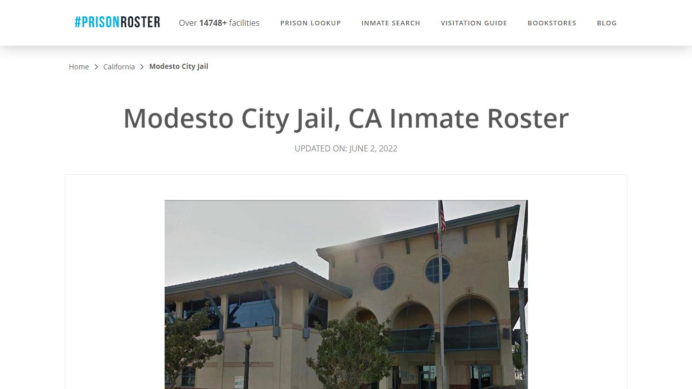 Modesto City Jail, CA Inmate Roster